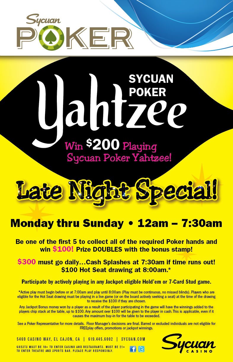 Sycuan casino poker schedule